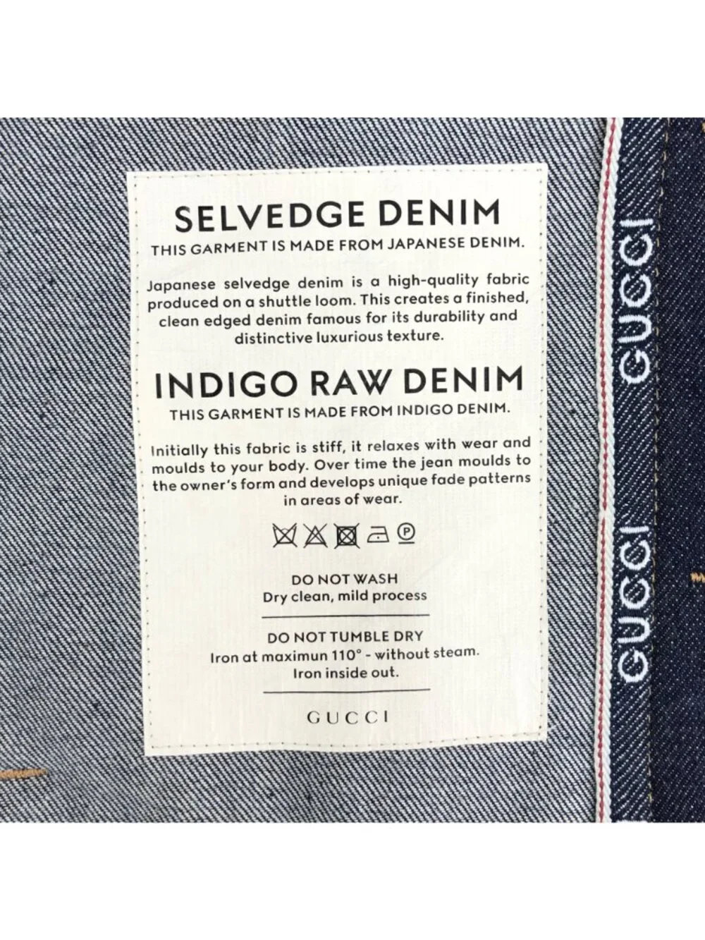 Gucci 2024 Dark Blue Cotton Denim Jacket